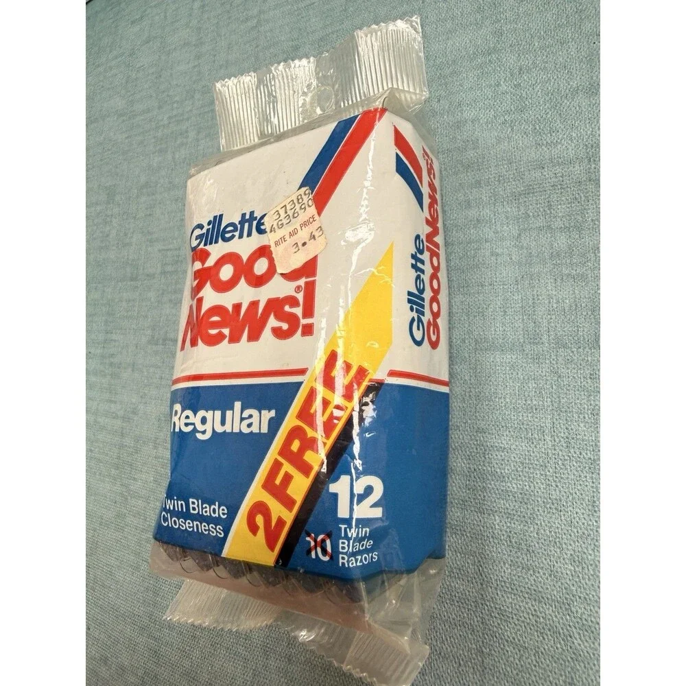 Vintage Gillette Good News Twin Blade 12 Pack Disposable Razors New Sealed 1987